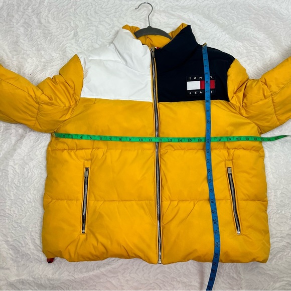 Tommy Jeans Hilfiger Logo Zip-Down Colorblock Puffer Ski Coat Jacket Outerwear - Picture 6 of 14